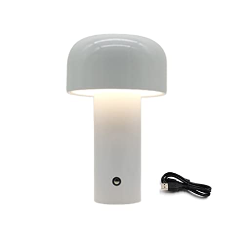 Mushroom Lamp, Touch Dimmbar Led Akku Tischlampe Wiederaufladbar Eingebaut 1800 Mah Batterie mit 3 Beleuchtungsmodi, Dekorative Tischlampe Pilz Lampe für Schlafzimmer, Nachttisch, Kinderzimmer ( Color von O·Lankeji