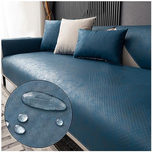 O·Lankeji Sofabezug 3/2/4 Sitzer Sofaschoner rutschfest Furniture Protector Couch Cover, Universelle Couch Cover Waschbar Sofaschutz (Color : Blue, Size : 110x240cm) von O·Lankeji