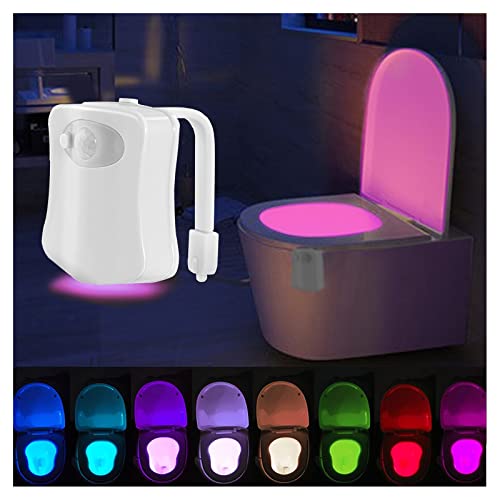 O·Lankeji Toilettenlicht Led Toilettenlicht,Wc Licht Mit Bewegungsmelder,8 Fabre Beleuchtung Nachtlicht Toiletten Licht Für Kinder Badezimmer Hause (Quantity : 1 Pack) von O·Lankeji