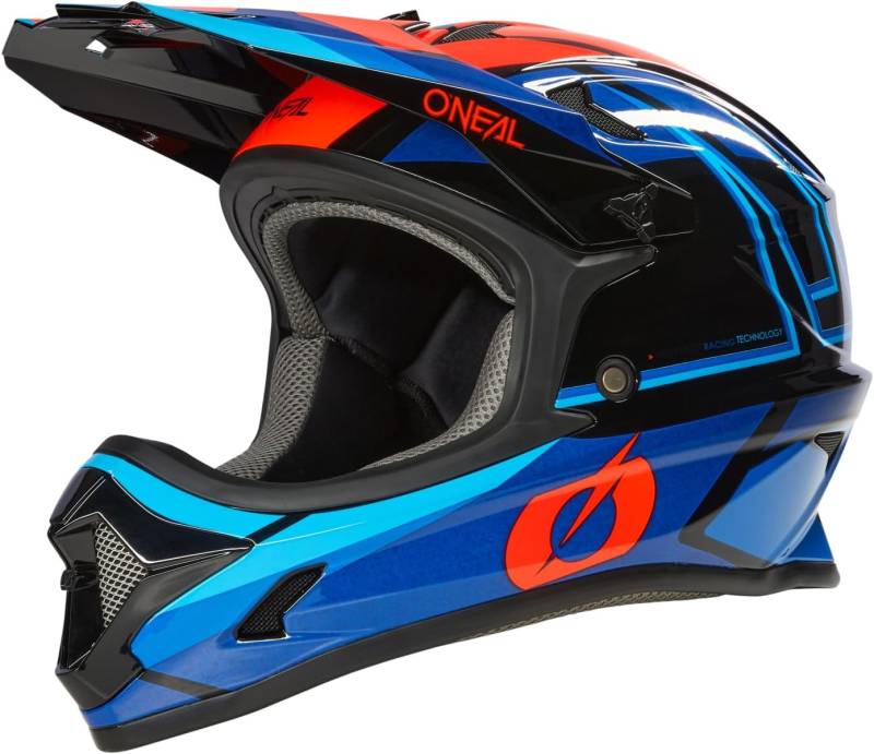 O'neal Downhill Mtb Helm Fahrradhelm Sonus Split V.23 Blau/Rot Größe S138 B-Ware von O'Neal