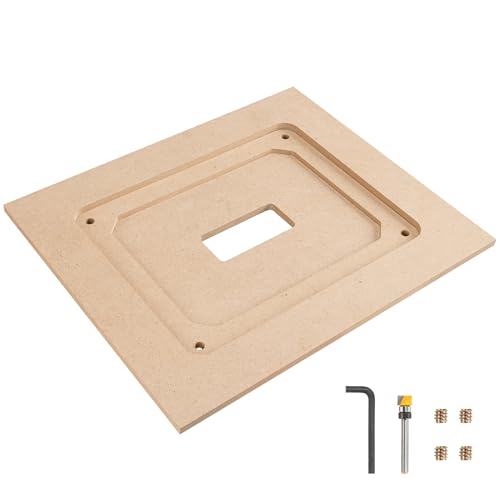 O'SKOOL Router Table Insert Plate Template Kit - Includes MDF Routing Template, Threaded Inserts, Router Bits for 9-1/4 x 11-3/4 Standard Plates O'SKOOL Router Table Insert Plate Template Kit - Includes MDF Routing Template, Threaded Inserts, Router Bits for 9-1/4 x 11-3/4 Standard Plates von O'SKOOL
