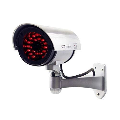 O&W Security 2X Professionelle Überwachungskameras Dummy Outdoor Kameras Dummy Kamera Attrappe mit Objektiv und Blink-LED Videoüberwachung Warensicherung von O&W Security