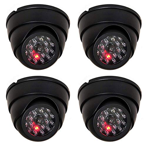 O&W Security 4X Dummy Kamera Attrappe Dummykameras mit Objektiv und Blink-LED Videoüberwachung Warensicherung für Innen- und Außenbereich von O&W Security