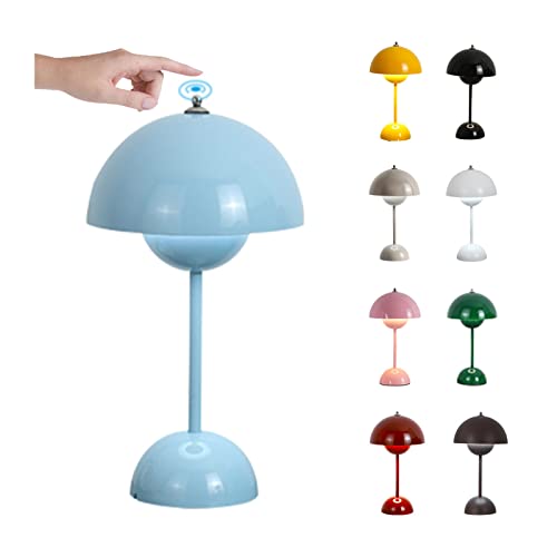 LED Flowerpot Tischlampe Kabellos mit Akku, Touch Dimmbar Flowerpot Lamp Pilz Lampe ​mit 3 Helligkeitsmodi, Dekorative Retro Schreibtischlampe für Schlafzimmer, Büro, Wohnzimmer ( Size : USB-Touch , C von O·Lankeji