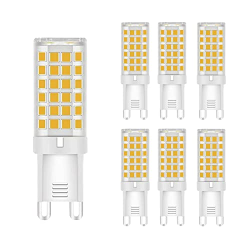 O·Lankeji G9 LED,LED Leuchtmittel 5W Entspricht 60W Halogenlampe,G9 Led Lampe 540 Lumen Warmweiß 3000K,Enegiesparende G9 kleine Birne,Kein Flackern,360° Abstrahlwinkel,Nicht Dimmbar,6er Pack von O·Lankeji