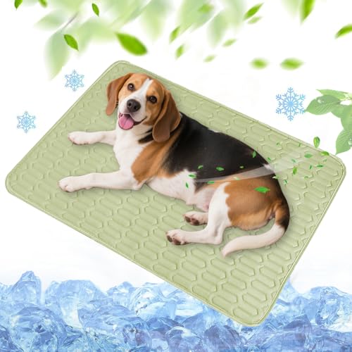 O·Lankeji Kühlmatte für Hunde Waschbar, Selbstkühlende Hundematte Abrieb, Hundekühlmatte für Hund & Katze Selbstkühlende Matte, für Zuhause Unterwegs oder im Auto O·Lankeji Kühlmatte für Hunde Waschbar, Selbstkühlende Hundematte Abrieb, Hundekühlmatte für Hund & Katze Selbstkühlende Matte, für Zuhause Unterwegs oder im Auto von O·Lankeji