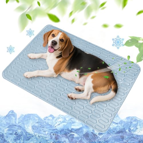 O·Lankeji Kühlmatte für Hunde Waschbar, Selbstkühlende Hundematte Abrieb, Hundekühlmatte für Hund & Katze Selbstkühlende Matte, für Zuhause Unterwegs oder im Auto O·Lankeji Kühlmatte für Hunde Waschbar, Selbstkühlende Hundematte Abrieb, Hundekühlmatte für Hund & Katze Selbstkühlende Matte, für Zuhause Unterwegs oder im Auto von O·Lankeji