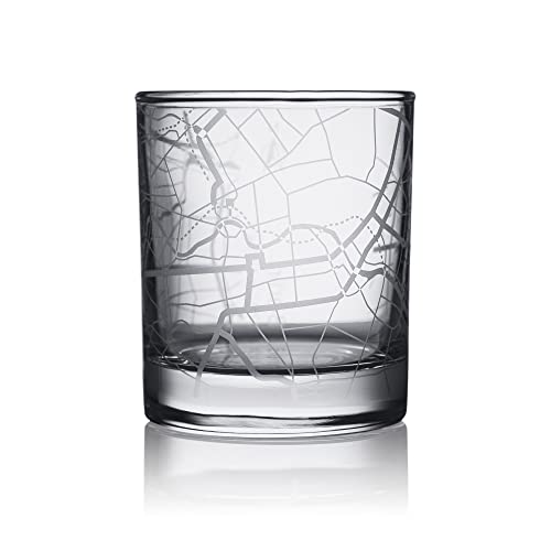 Berlin Stadtkarte Whiskeyglas einzigartiges Geschenk 300 ml von O3 DESIGN STUDIO