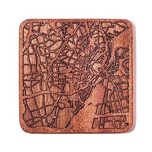 Kopenhagen Map Untersetzer von O3 Design Studio, 1 Stück, Sapeli-Holz-Untersetzer mit Stadtkarte, mehrere Stadt optional, handgefertigt Kopenhagen Map Untersetzer von O3 Design Studio, 1 Stück, Sapeli-Holz-Untersetzer mit Stadtkarte, mehrere Stadt optional, handgefertigt von O3 DESIGN STUDIO