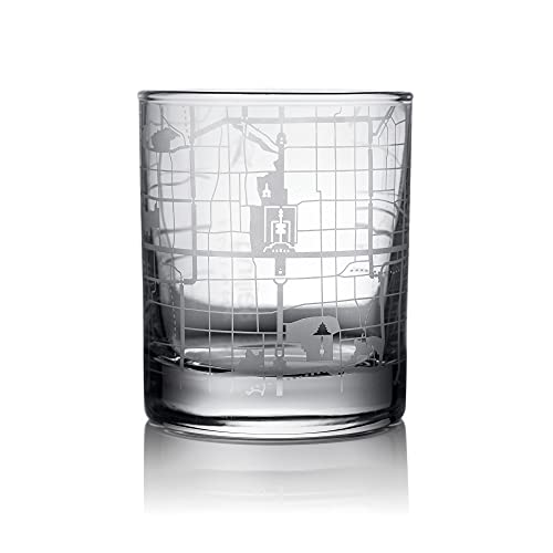 Peking Stadtkarte Whiskeyglas, einzigartiges Geschenk, 300 ml von O3 DESIGN STUDIO