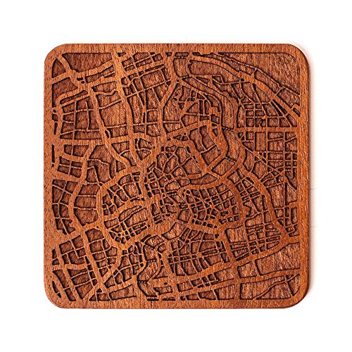Shanghai Map Untersetzer von O3 Design Studio, 1 Stück, Sapeli-Holz-Untersetzer mit Stadtkarte, mehrere Stadt optional, handgefertigt Shanghai Map Untersetzer von O3 Design Studio, 1 Stück, Sapeli-Holz-Untersetzer mit Stadtkarte, mehrere Stadt optional, handgefertigt von O3 DESIGN STUDIO