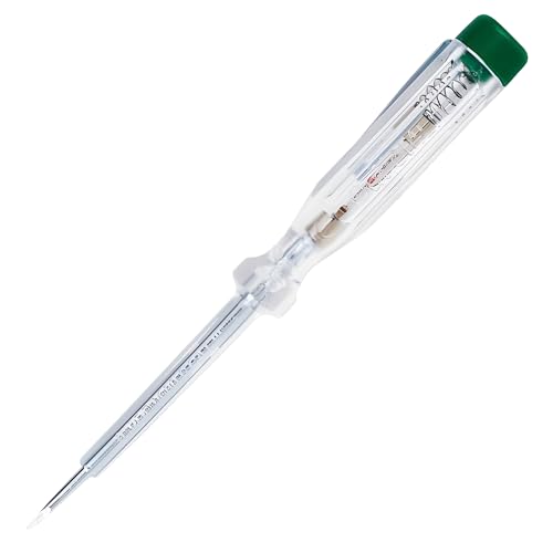 O4L Einpoliger Spannungsprüfer/Phasenprüfer mit fest integrierter Glimmlampe, Schraubendreherklinge und Ansteckclip aus Metall, Made in Germany, 1 Stück O4L Einpoliger Spannungsprüfer/Phasenprüfer mit fest integrierter Glimmlampe, Schraubendreherklinge und Ansteckclip aus Metall, Made in Germany, 1 Stück von O4L