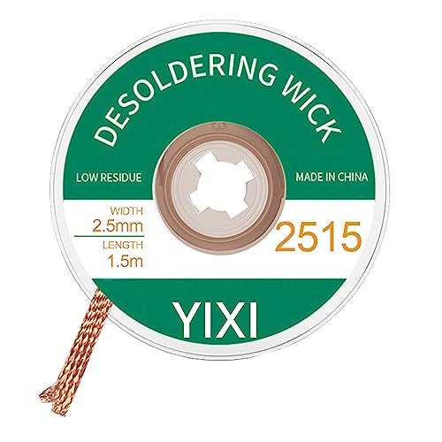 1 Stück 2.5mm*1.5m Entlötlitze Entlötdraht,Löten Zubehör,No-Clean Löt Entlötlitze,Solder Wick,Lötlitze,Lötzin,Löt Zubehör,Dochte Litzen zum Entlöten,Lötdocht für Entfernen von Lötdochten von O5O2