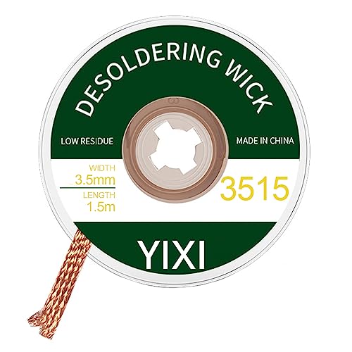 1 Stück 3.5mm*1.5m Entlötlitze Entlötdraht,Löten Zubehör,No-Clean Löt Entlötlitze,Solder Wick,Lötlitze,Lötzin,Löt Zubehör,Dochte Litzen zum Entlöten,Lötdocht für Entfernen von Lötdochten von O5O2