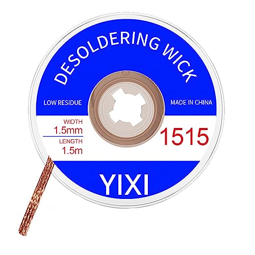 1 Stück 1.5mm*1.5m Entlötlitze Entlötdraht,Löten Zubehör,No-Clean Löt Entlötlitze,Solder Wick,Lötlitze,Lötzin,Löt Zubehör,Dochte Litzen zum Entlöten,Lötdocht für Entfernen von Lötdochten von O5O2