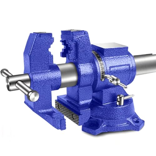 4/5/6" Sphäroguss Industrie-Schraubstock Mit Amboss Und 360° Drehbarem Fuß, Hochleistungs-Tischschraubstock Backenbreite 100/120/150 Mm Zum Bohren Und Rohrschneiden(Size:4in) von OABIWEGH