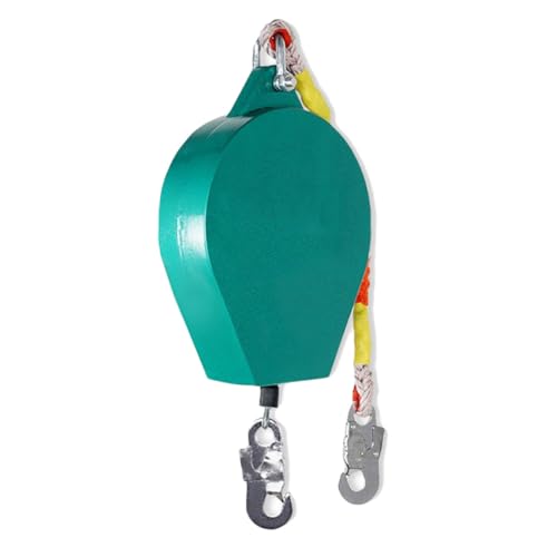 OABIWEGH Metall-Höhensicherung Persönliche Absturzsicherung Mit Robustem Hebegurt Und 6 Mm Starkem, Stahldrahtseil Doppelbremse Mit Höhensicherungsgerät, Maximale Tragkraft: 1 Tonne(Size:20m) von OABIWEGH