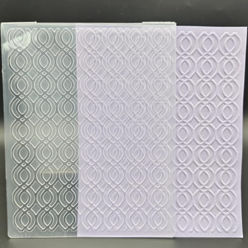Kunststoff-Prägeschablone, 12,2 x 15,2 cm, Wellenmuster, Kreuzung, Papier, Basteln, Kunststoff, strukturierte Eindrücke für Kartenherstellung, Scrapbooking Kunststoff-Prägeschablone, 12,2 x 15,2 cm, Wellenmuster, Kreuzung, Papier, Basteln, Kunststoff, strukturierte Eindrücke für Kartenherstellung, Scrapbooking von OAIDVEUY