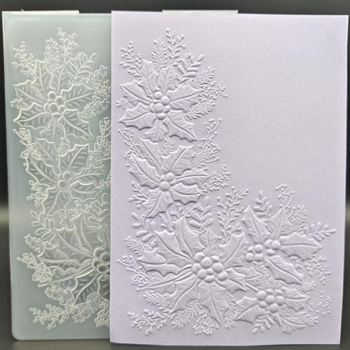 Kunststoff-Prägeschablone, 12,7 x 17,8 cm, 3D-Weihnachtsbeeren, Papierbastelarbeiten, strukturierte Eindrücke für Kartenherstellung, Scrapbooking Kunststoff-Prägeschablone, 12,7 x 17,8 cm, 3D-Weihnachtsbeeren, Papierbastelarbeiten, strukturierte Eindrücke für Kartenherstellung, Scrapbooking von OAIDVEUY