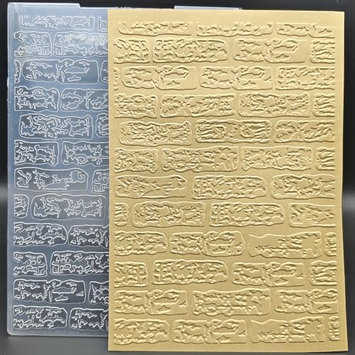 Kunststoff-Prägeschablone, 12,7 x 17,8 cm, Weihnachtsschnee, Ziegelsteine, Papier, Basteln, Kunststoff, strukturierte Eindrücke für Kartenherstellung, Scrapbooking Kunststoff-Prägeschablone, 12,7 x 17,8 cm, Weihnachtsschnee, Ziegelsteine, Papier, Basteln, Kunststoff, strukturierte Eindrücke für Kartenherstellung, Scrapbooking von OAIDVEUY