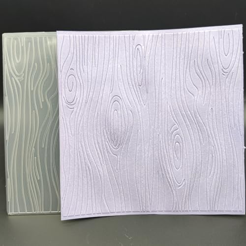 Kunststoff-Prägeschablone, 15,2 x 15,2 cm, Holzmaserung, Papier, Basteln, Kunststoff, strukturierte Eindrücke für Kartenherstellung, Scrapbooking Kunststoff-Prägeschablone, 15,2 x 15,2 cm, Holzmaserung, Papier, Basteln, Kunststoff, strukturierte Eindrücke für Kartenherstellung, Scrapbooking von OAIDVEUY