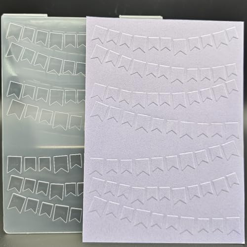 Kunststoff-Prägeschablone, A6-Größe, Feiern, Flagge, Strings, Basteln, Kunststoff, strukturierte Eindrücke für Kartenherstellung, Scrapbooking Kunststoff-Prägeschablone, A6-Größe, Feiern, Flagge, Strings, Basteln, Kunststoff, strukturierte Eindrücke für Kartenherstellung, Scrapbooking von OAIDVEUY