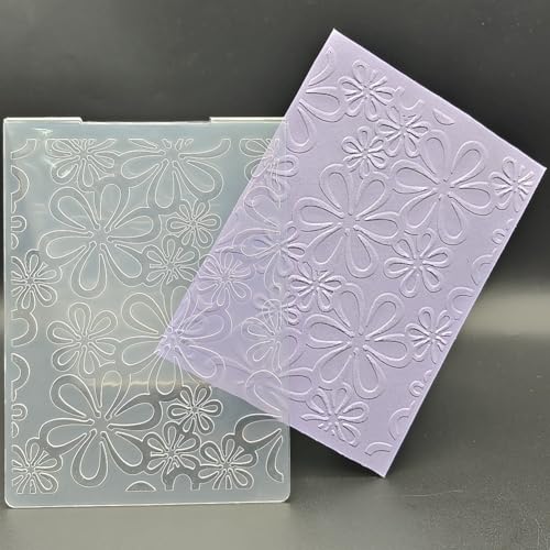 Kunststoff-Prägeschablone, A6-Größe, abstrakte Blumen, Papierbasteln, strukturierte Eindrücke für Kartenherstellung, Scrapbooking Kunststoff-Prägeschablone, A6-Größe, abstrakte Blumen, Papierbasteln, strukturierte Eindrücke für Kartenherstellung, Scrapbooking von OAIDVEUY