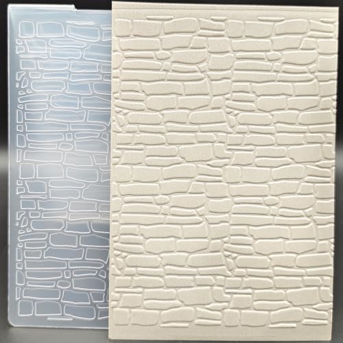 Kunststoff-Prägeschablone, A6-Größe, simuliertes Ziegelmuster, Papierbasteln, strukturierte Kunststoffeindrücke für Kartenherstellung, Scrapbooking Kunststoff-Prägeschablone, A6-Größe, simuliertes Ziegelmuster, Papierbasteln, strukturierte Kunststoffeindrücke für Kartenherstellung, Scrapbooking von OAIDVEUY