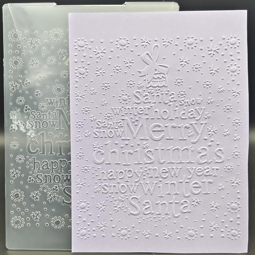 Kunststoff-Prägeschablone, Baum, 12,7 x 17,8 cm, Frohe Weihnachten, Kartenbasteln, strukturierte Eindrücke für Kartenherstellung, Scrapbooking Kunststoff-Prägeschablone, Baum, 12,7 x 17,8 cm, Frohe Weihnachten, Kartenbasteln, strukturierte Eindrücke für Kartenherstellung, Scrapbooking von OAIDVEUY