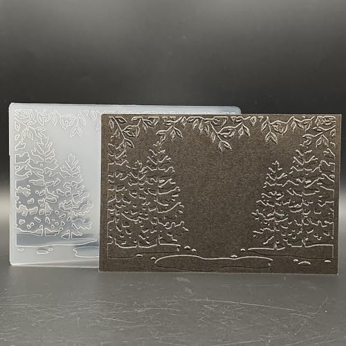Prägeschablone aus Kunststoff, A6, Weihnachten, Schneekiefern, Papierbasteln, strukturierte Kunststoffeindrücke für Kartenherstellung, Scrapbooking Prägeschablone aus Kunststoff, A6, Weihnachten, Schneekiefern, Papierbasteln, strukturierte Kunststoffeindrücke für Kartenherstellung, Scrapbooking von OAIDVEUY