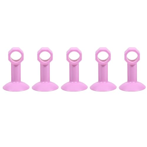 OAIEU 5-Teiliger, Stoßfester Türstopper Aus Silikon Für Die Türoberseite, Kollisionssicherer Türgriff-Wandschutz Fürs Schlafzimmer(Rosa) von OAIEU