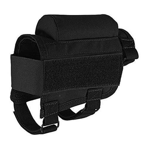 OAIEU Outdoor Multifunktionale Bullet Bag Jagd Buttstock Wangenauflage Pad Stütztasche(Schwarz) von OAIEU