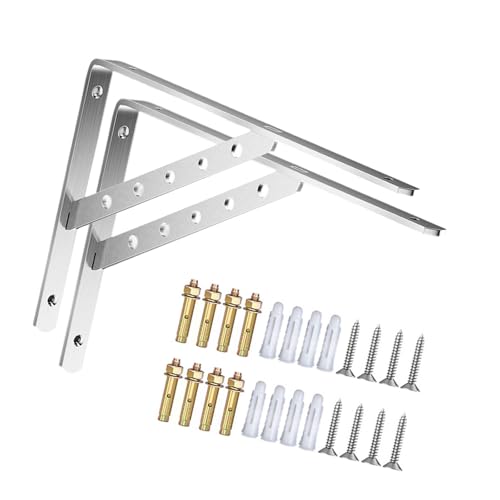2pcs Edelstahl L Förmige Halterungen Verstärkte Regalstütze Für Die Hardware Für Wandlagerung Und Home Organisatoren Tischregalhalterungen von OAJABBGE