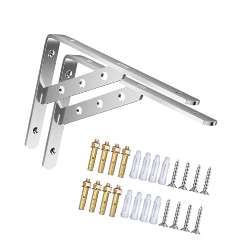 2pcs Edelstahl L Förmige Halterungen Verstärkte Regalstütze Für Die Hardware Für Wandlagerung Und Home Organisatoren Tischregalhalterungen von OAJABBGE