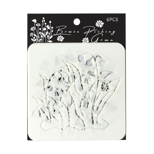 6 PCs Haustierblumen Schablonen Pflanzen Zeichnen Vorlagen Für Unterrichtsaktivitäten Und Handwerk Kunst & Bastelblumen Hohl Aus Malerei Pet Plant Journal von OAJABBGE