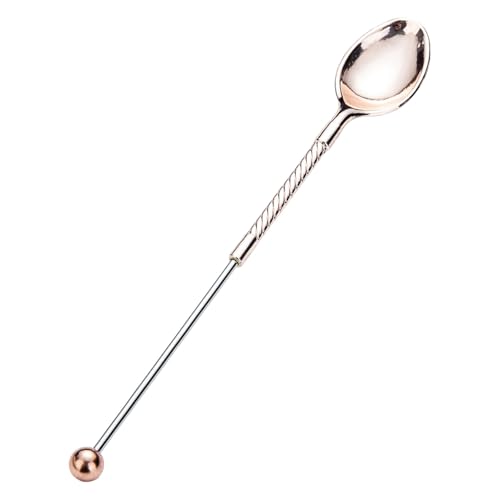 Langgriff Metalllöffel Perlendekoration Geeignet Für Eiscreme Mischung Dessert Servieren Hausgebrauch Handgefertigter Party Löffel von OAJABBGE