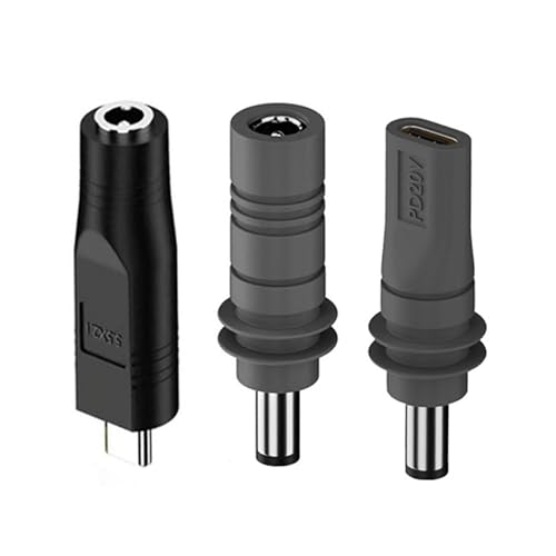 OAJABBGE 3pcs/Set USB C Männliche Frau Auf DC5.5x2.1mm Ladeadapter Für Kleine Satelliten Funktioniert Mit Typ C PD20V 100W Quelle von OAJABBGE