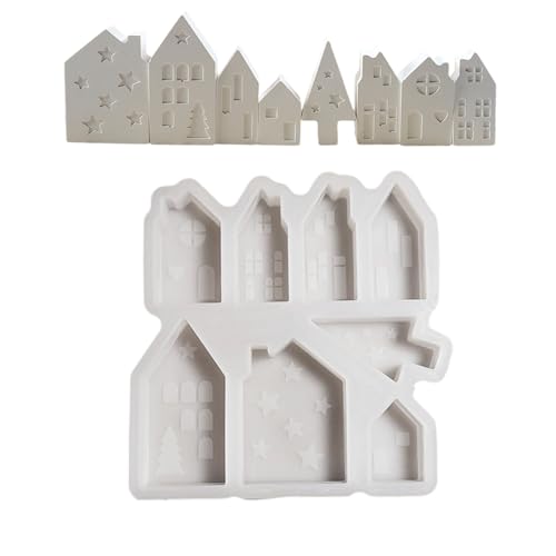 Silikonform Für Häuser Harz Zementschmuck Die Wiederverwendbare Hausform Ornament Designs Einfach Zu Bedienende Hausform Machen von OAJABBGE