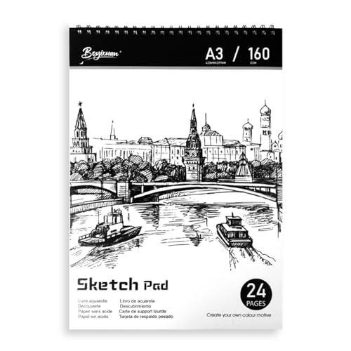 Twin Coil Binding Sketchbook 24 Seiten Dickes Papier Zeichnen Notizbuch Tragbares Skizzierjournal Für Künstler Student Tear Resistant Sketch Pad von OAJABBGE