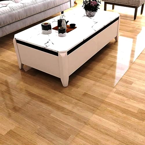 90x90cm/114x135cm/150x120cm Transparente PVC- Bodenmatten für Hartholzböden/Fliesenböden, Durchsichtige Computertisch-Stuhl-Bodenmatte, Transparente Fußmatte für Den Flureingang, 1mm Dick(Größe:150x15 von OAKITA