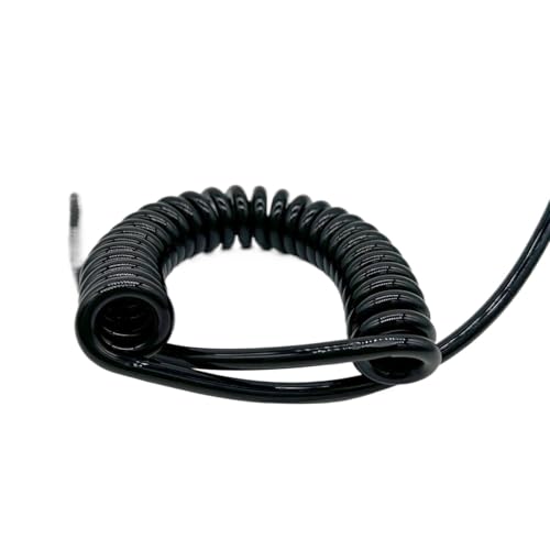 1 Stück 13AWG Spiralkabel, 4-adrig, 2,5 mm², teleskopierbar, dehnbarer Spanndraht, Länge 2–12 Meter, schwarz(11 meters) von OAOAO