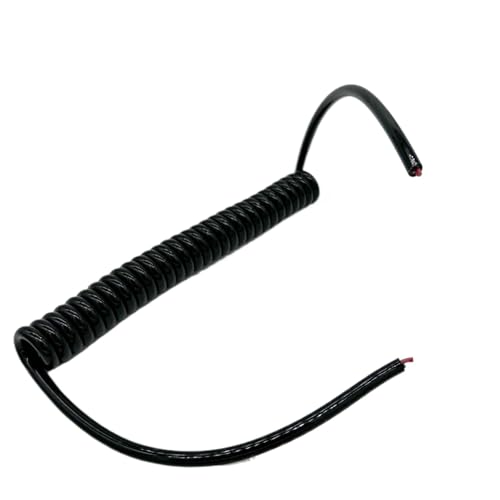 1 Stück 20AWG Spiralkabel, 6-adrig, 0,5 mm², Teleskop, Federschirm, dehnbarer Spanndraht, schwarz(5 meters) von OAOAO