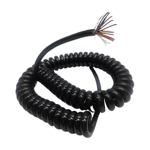 1 Stück 22AWG Spiralfederkabel, 12 Adern, 0,3 mm², teleskopierbar, dehnbarer abgeschirmter Draht, Länge 1–15 Meter(5 meters) von OAOAO