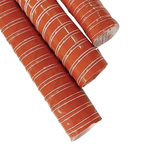 1 Stück roter Silikon-Luftkanalschlauch, 20–76 mm Innendurchmesser, 2 m Länge, flexibles Hochtemperatur-Entlüftungsrohr, for Autoheizungen und Industriedämpfe(ID 63mm) von OAOAO