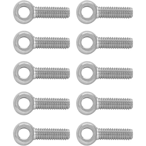 10 Stück 304 Edelstahl-Schulter-Augenschraube, M5 × 20 mm - M5 × 50 mm, metrisches Gewinde for Maschinen(M5x35mm) von OAOAO