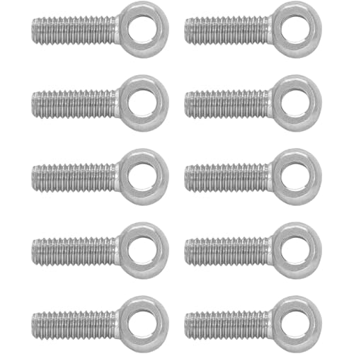 10 Stück Edelstahl-Schulter-Augenschrauben, M6 x 20 mm - M6 x 60 mm, for Konstruktionsrohrbefestigungen(M6x30mm) von OAOAO
