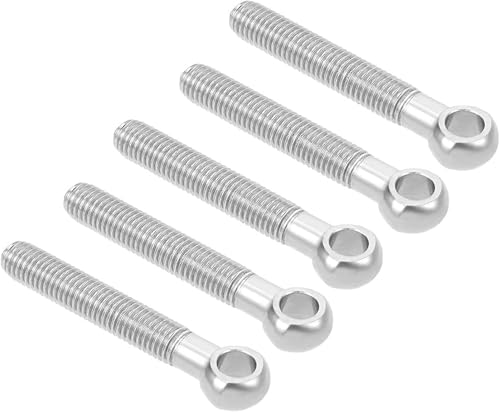 5 Stück Schwenk-Ringschrauben aus Edelstahl, M5 × 55 mm - M5 × 70 mm, Befestigungselement for Maschinenheberging(M5x60mm) von OAOAO