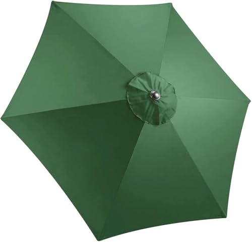 Ersatzdach for Terrassenschirm, 2,7 m UV-beständige Polyesterhülle, passend for 6- oder 8-Streben-Tischschirme for den Außenbereich, 1 Stück(Green,2.7M/6ribs) von OAOAO