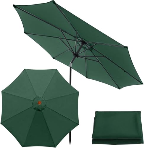 Ersatzdach for Terrassenschirme, Sonnenschutzabdeckung aus Polyestergewebe for Markttischschirme, 1 Stück(Green,2.7M/8ribs) von OAOAO