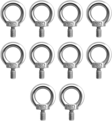 M3-Ringschrauben aus Edelstahl 304, 10er-Pack, strapazierfähig, for technische Geräte(M3x9mm) von OAOAO